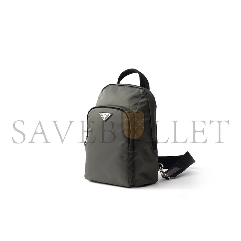 PRADA RE-NYLON AND SAFFIANO LEATHER BACKPACK 2VZ116 (27*20*8cm) 